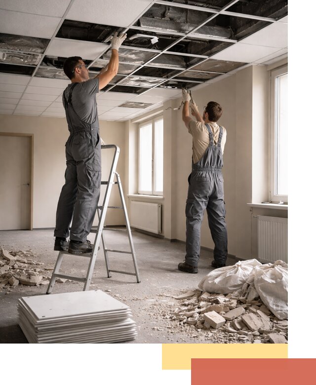 Демонтаж потолков Армстронг профессионально в Рузаевке