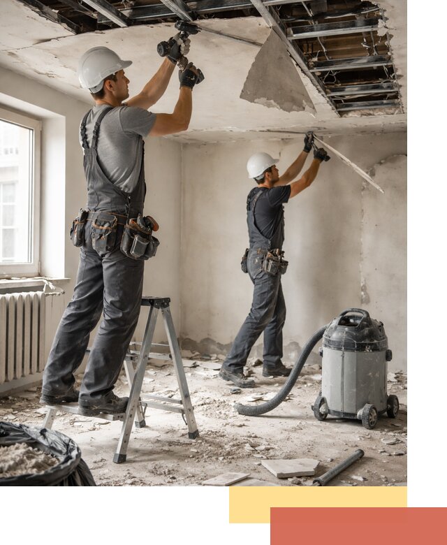 Демонтаж гипсокартонного потолка в Рузаевке быстро и аккуратно