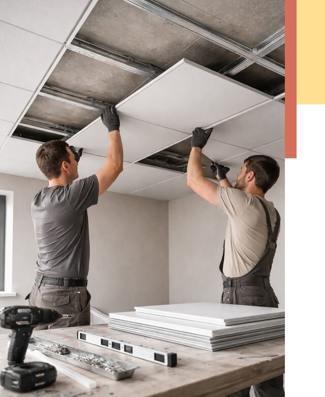 Монтаж кассетного потолка в Рузаевке от 4666 руб/м2 — установка и сборка | ОТДЕЛОЧНИК-Рзв