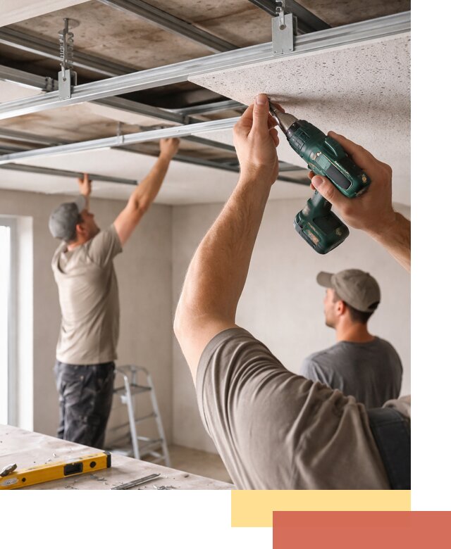 Монтаж акустического потолка в Рузаевке под ключ