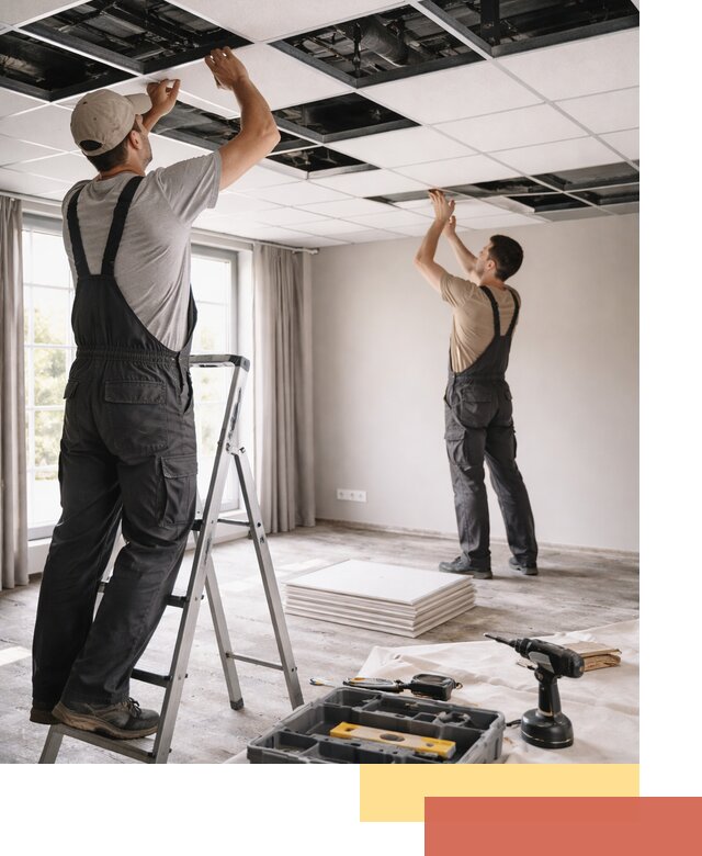 Замена плит подвесного потолка в Рузаевке быстро и качественно