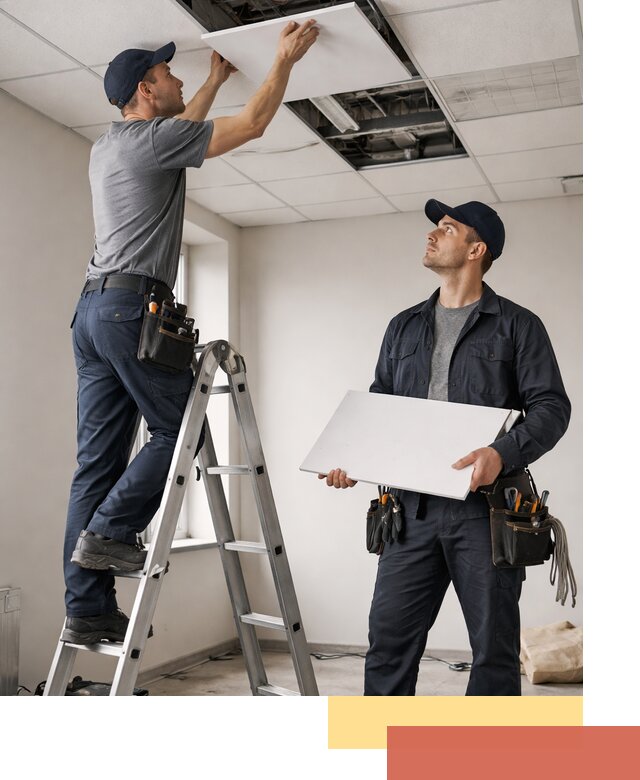 Обслуживание подвесного потолка в Рузаевке — ремонт и чистка