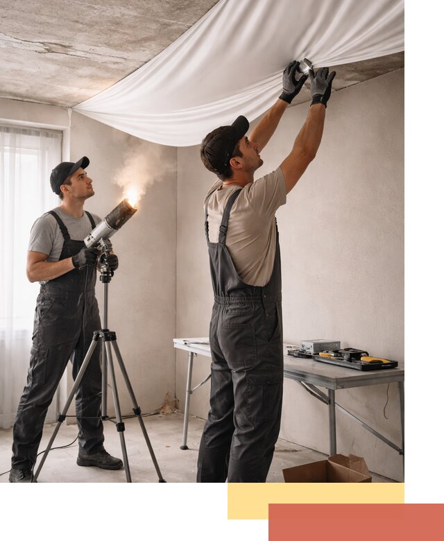 Установка натяжного потолка под ключ в Рузаевке