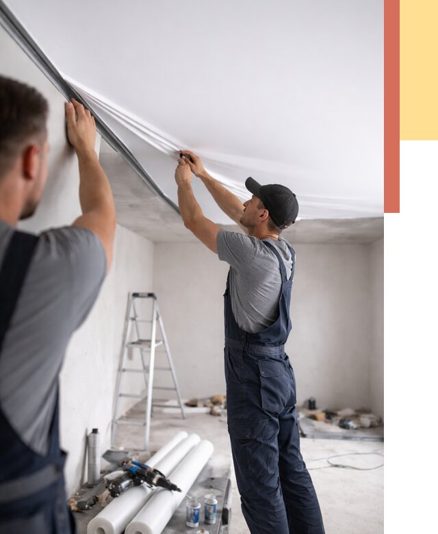 Монтаж матового натяжного потолка в Рузаевке от 4666 руб./м² — быстро и недорого | ОТДЕЛОЧНИК-Рзв