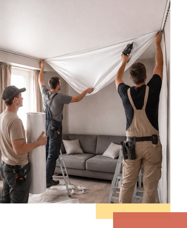 Монтаж сатинового натяжного потолка в Рузаевке качественно и быстро