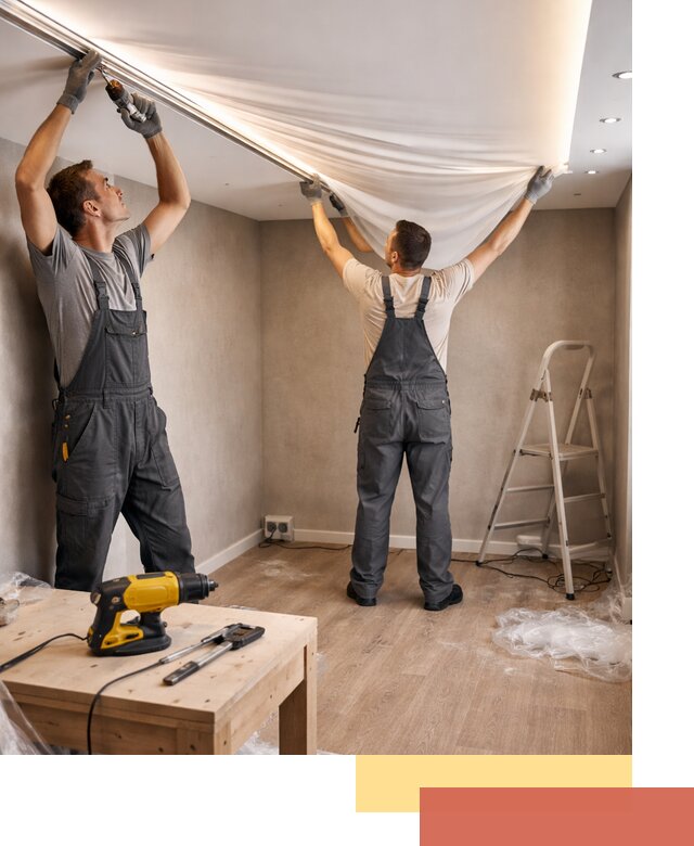 Монтаж натяжного потолка с подсветкой в Рузаевке цена и сроки