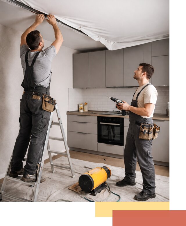 Монтаж натяжного потолка на кухне в Рузаевке