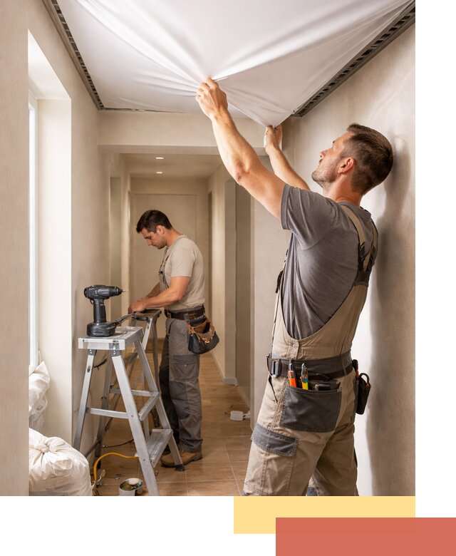 Монтаж натяжного потолка в прихожей в Рузаевке