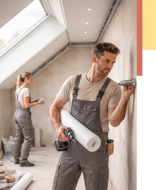 Монтаж натяжного потолка на мансарде в Рузаевке от 3629 руб. | ОТДЕЛОЧНИК-Рзв