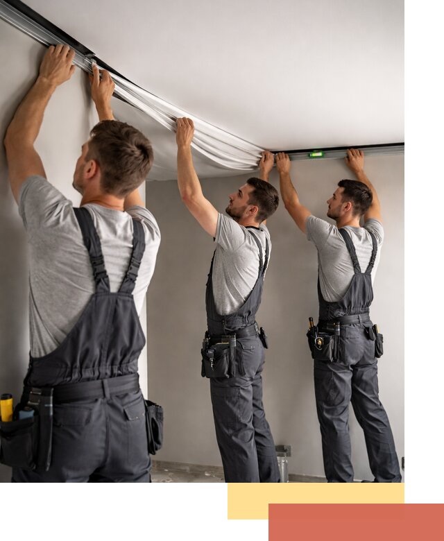 Теневые натяжные потолки в Рузаевке: монтаж и отделка быстро и качественно