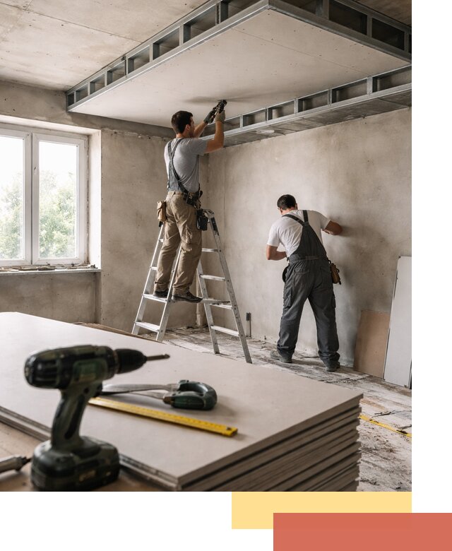 Двухуровневый потолок из гипсокартона в Рузаевке