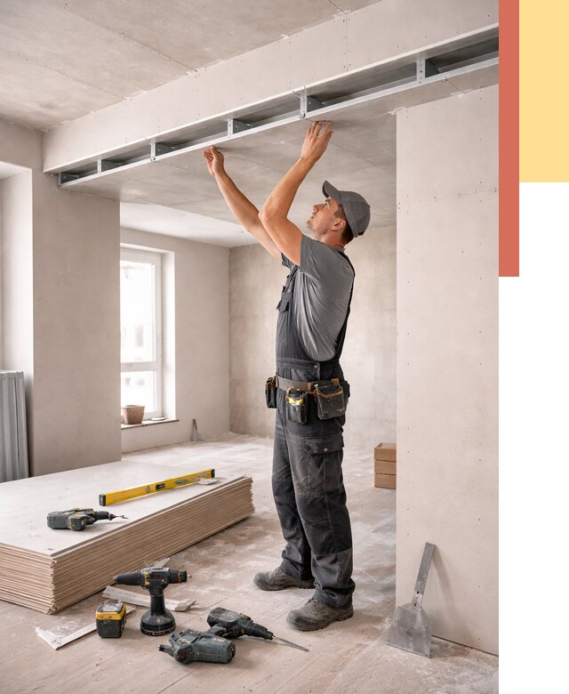 Потолок из гипсокартона с нишей в Рузаевке от 1296 руб. под ключ | ОТДЕЛОЧНИК-Рзв