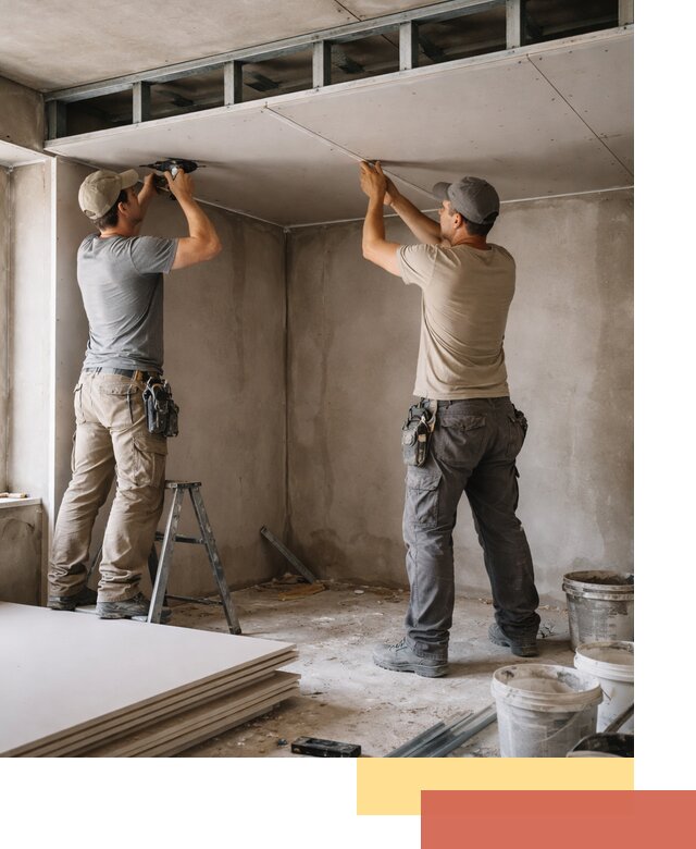 Короб из гипсокартона на потолке под ключ в Рузаевке