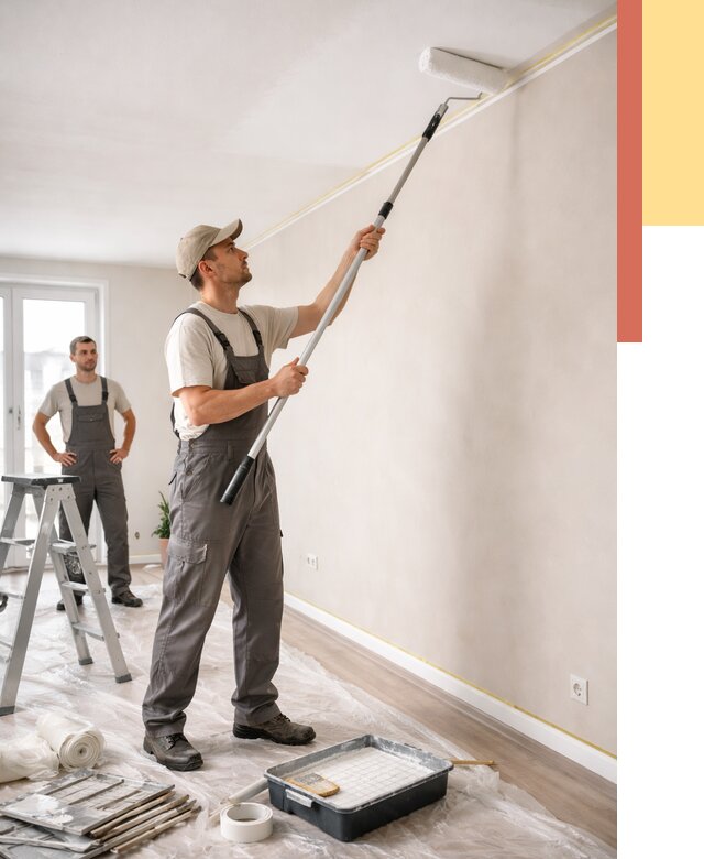 Покраска потолка из гипсокартона в Рузаевке от 4666 руб./м2 — услуги под ключ | ОТДЕЛОЧНИК-Рзв