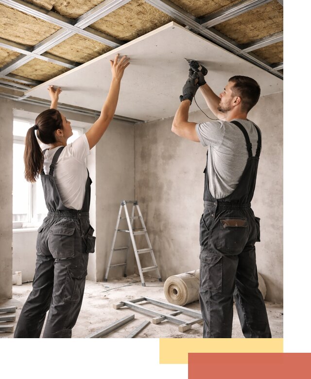 Звукоизоляция потолка из ГКЛ в Рузаевке профессионально и надежно