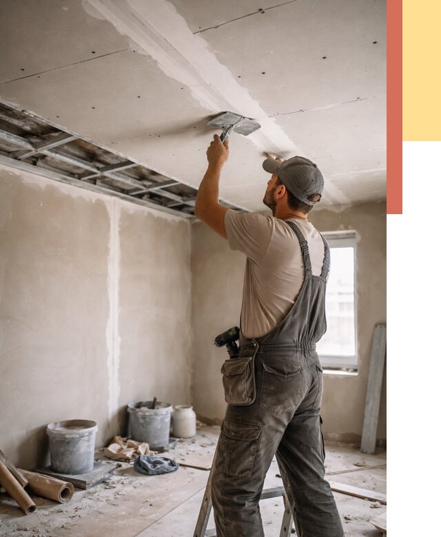 Ремонт потолка из гипсокартона в Рузаевке от 674 руб./м² — быстро и недорого | ОТДЕЛОЧНИК-Рзв