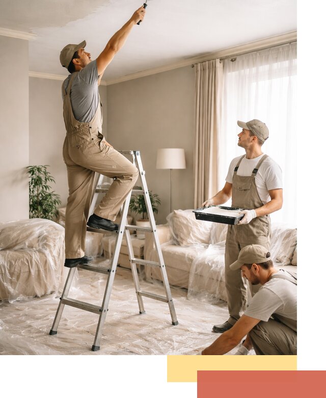 Покраска потолков акриловой краской в Рузаевке качественно и быстро