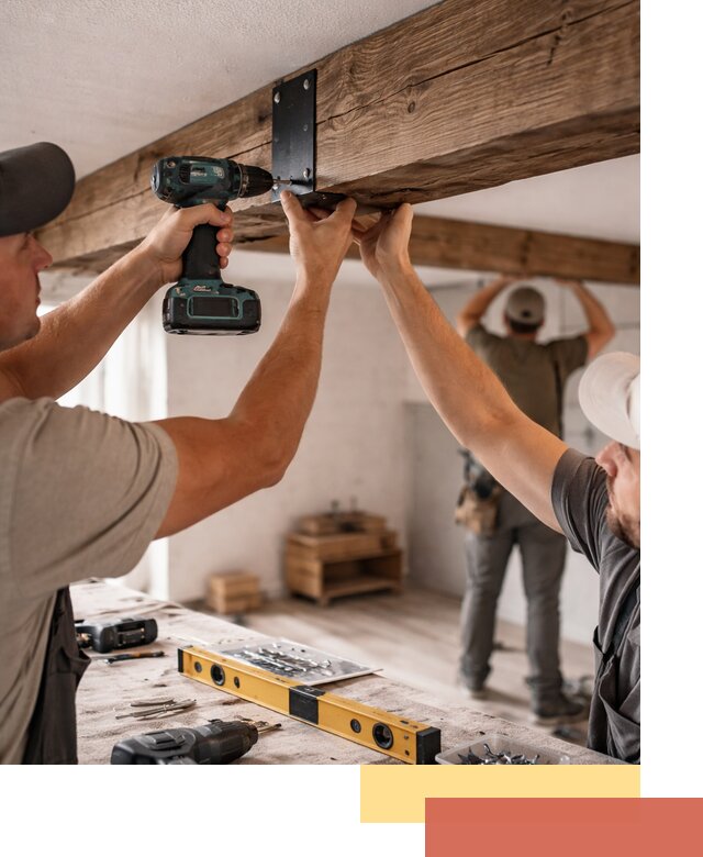 Монтаж декоративных потолочных балок в Рузаевке