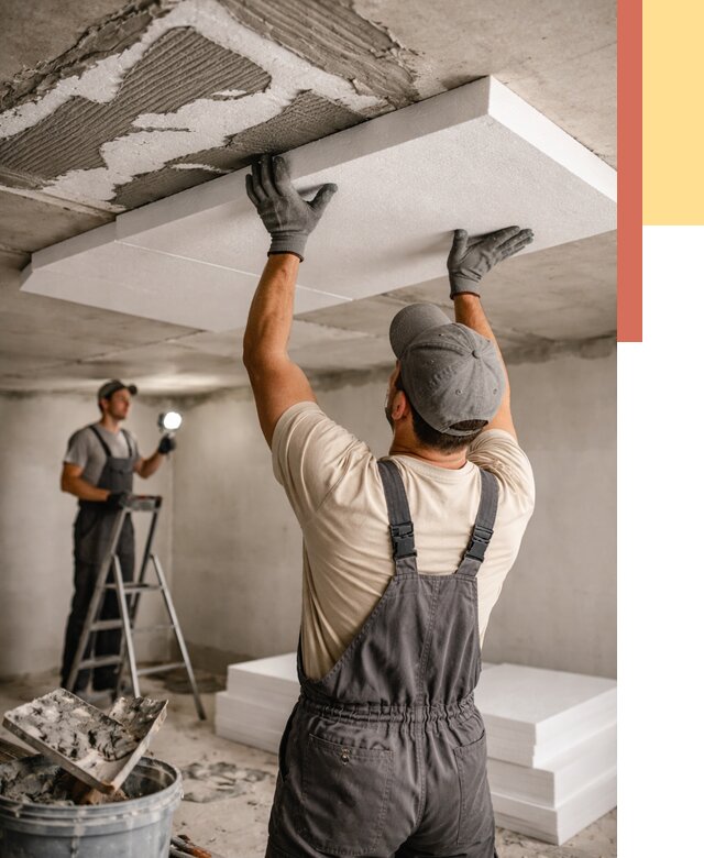 Утепление потолка пенопластом в Рузаевке от 4666 руб/м2 — недорого и быстро | ОТДЕЛОЧНИК-Рзв