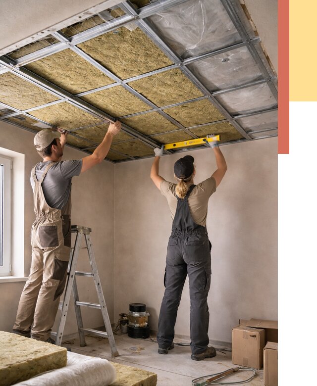 Шумоизоляция потолка в Рузаевке от 1296 руб. под ключ — услуги ОТДЕЛОЧНИК-Рзв