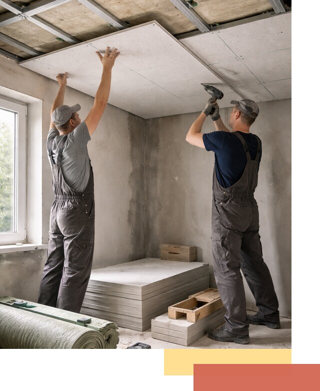 Шумоизоляция потолка панелями ЗИПС в Рузаевке